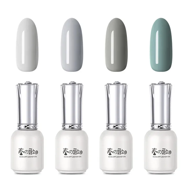 12ml Nail Gel Polish Pure Nail Art DIY Design Long-Lastig Soak-off UV Gel Lacquer Manicure Gel Varnish Base Coat Top Coat - Цвет: 4pcs set6