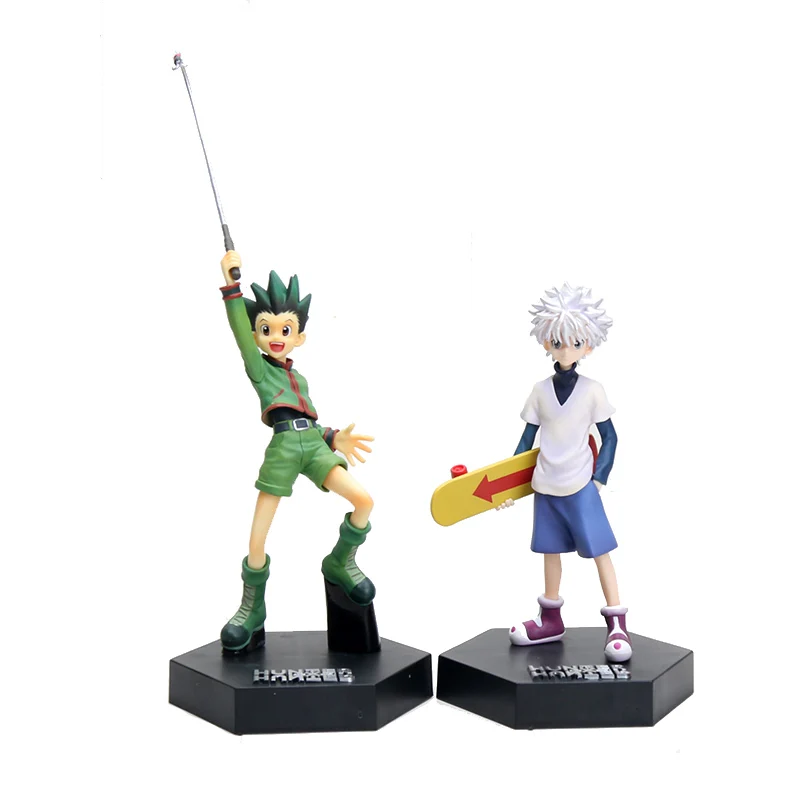Экшн фигурка из аниме Hunter x Kulolo Lushilufelu Curarpikt Hyskoa Gon Freecss Killua Zoldyck Игрушечная модель 16