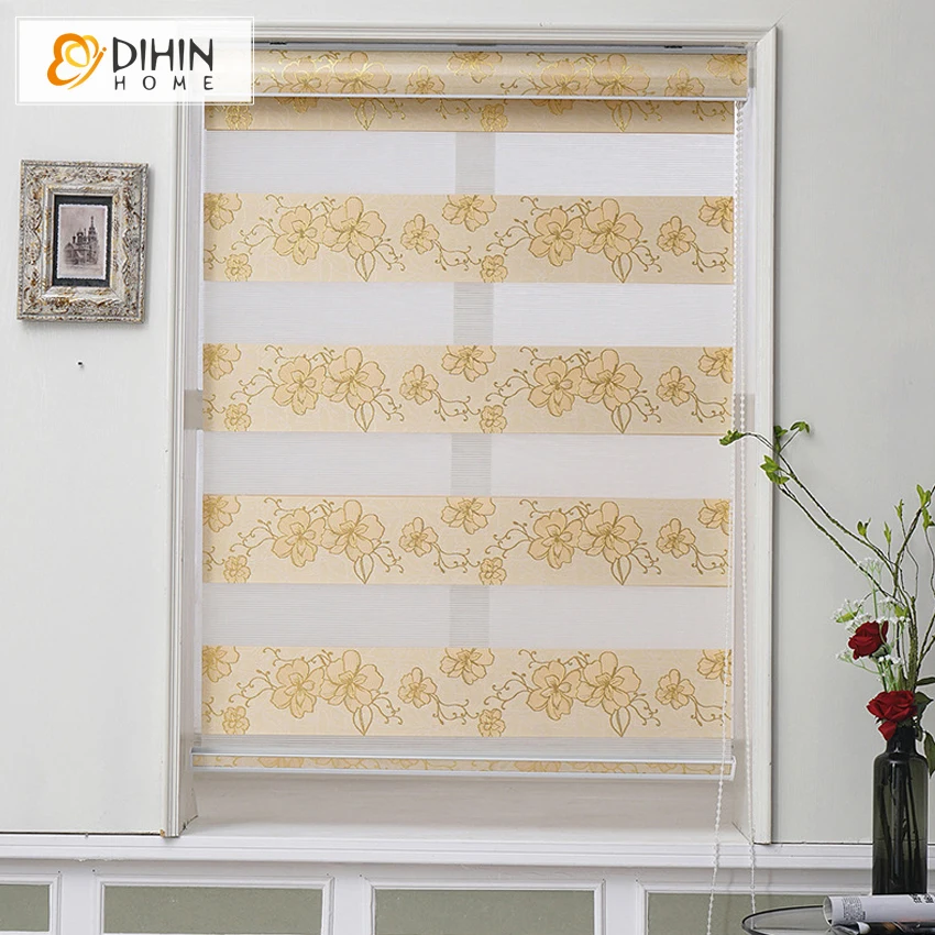 DIHIN HOME Роскошная жаккардовая Затемняющая занавеска s утолщенный роликовый затвор