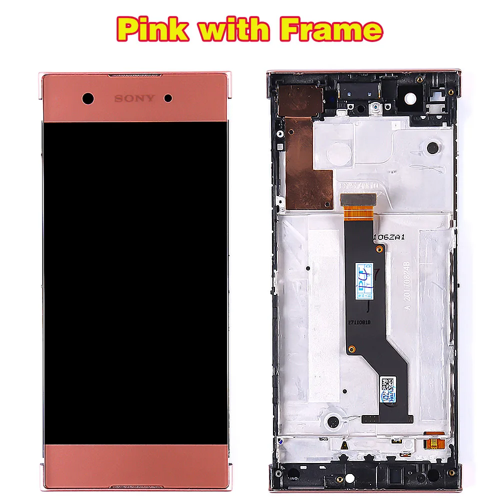 Pink with frame SONY 5,0 дюймов ЖК-дисплей для SONY Xperia XA1 G3116 G3121 G3123 G3125 G3112 сенсорный экран дигитайзер сборка рамка Бесплатные инструменты - Цвет: Pink with frame