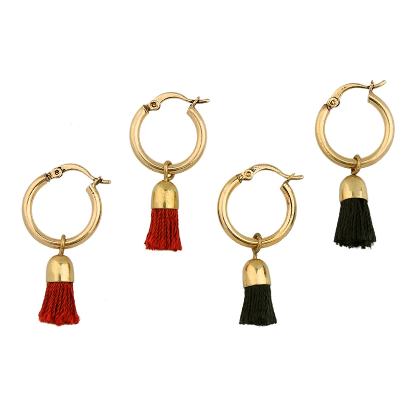 Женские серьги кисточки из медного сплава 2 цвета|red tassel earrings|tassel earringsred |