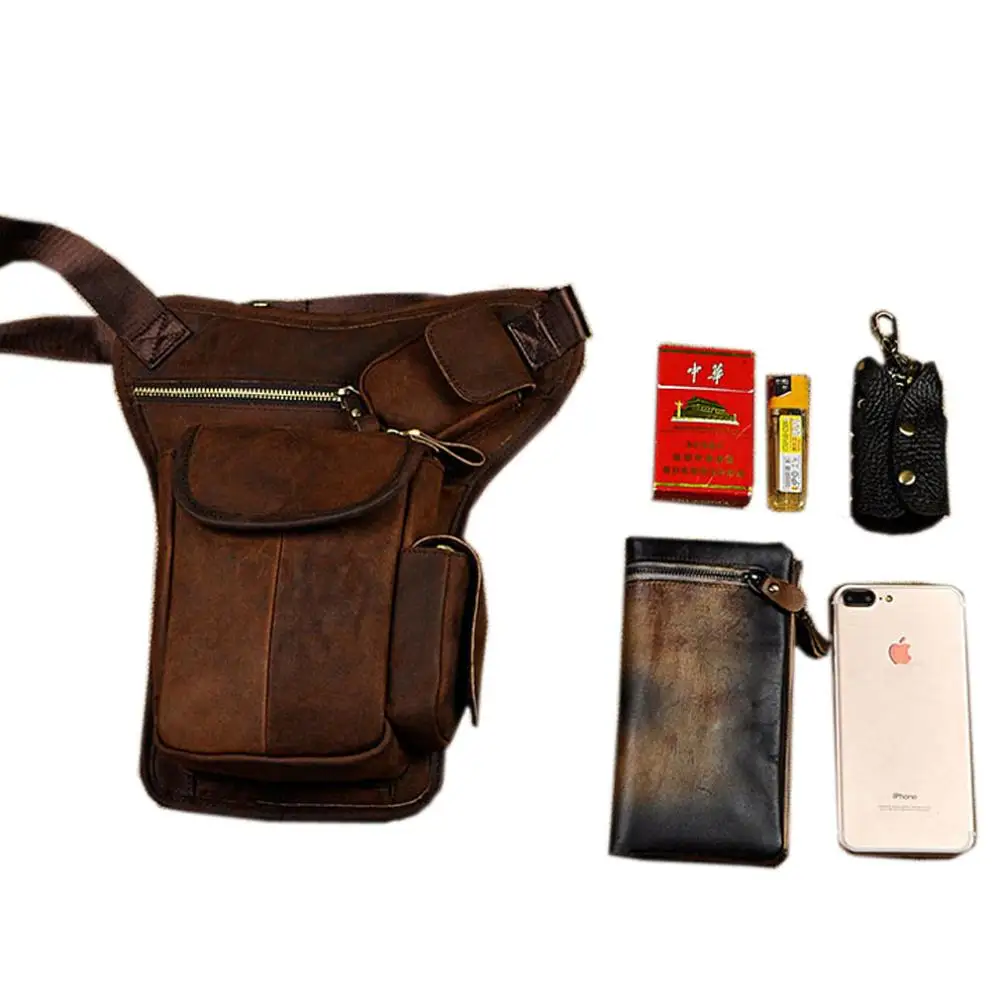 Кожаная сумка-Кроссбоди для мужчин многофункциональный Модный повседневный
