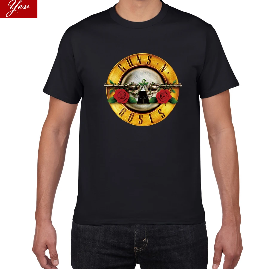 2019 рок одежда пистолеты и футболки с принтом GUNS N Roses мужские летние 100% хлопок