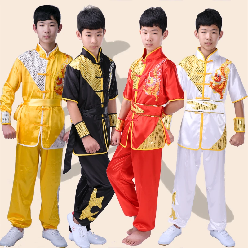 Униформа wushu праздничный костюм для детей одежда униформа wu shu воина новогодние