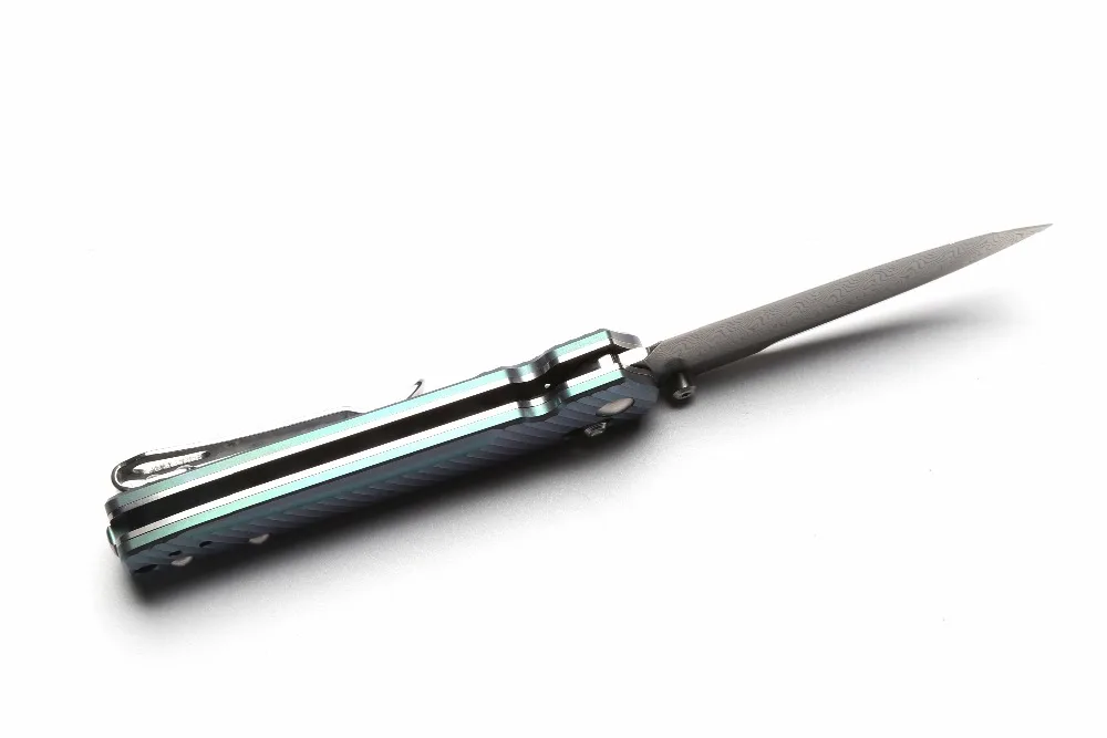 DICORIA OEM BM 485 titanium Damasteel оси складной нож Медь шайба охота кемпинг карман Открытый
