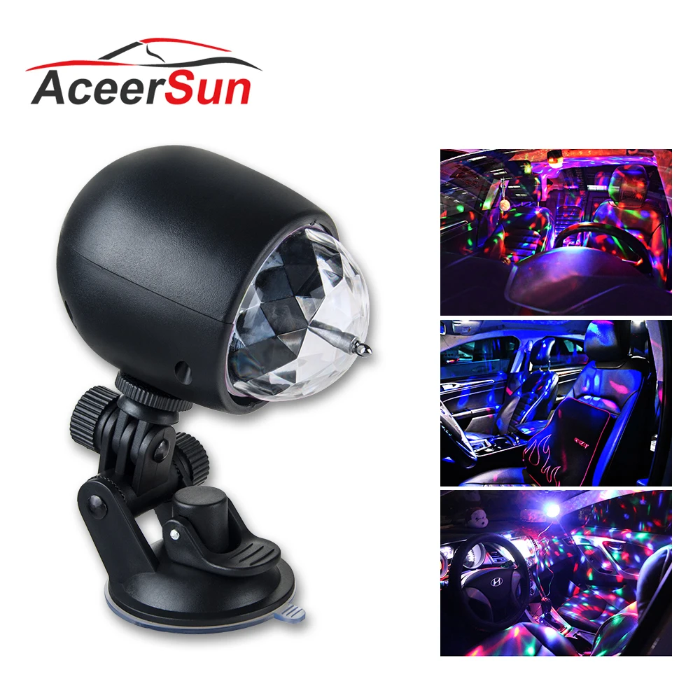 Aceersun светодиодный USB RGB окружающий светильник с автоматическим вращением на