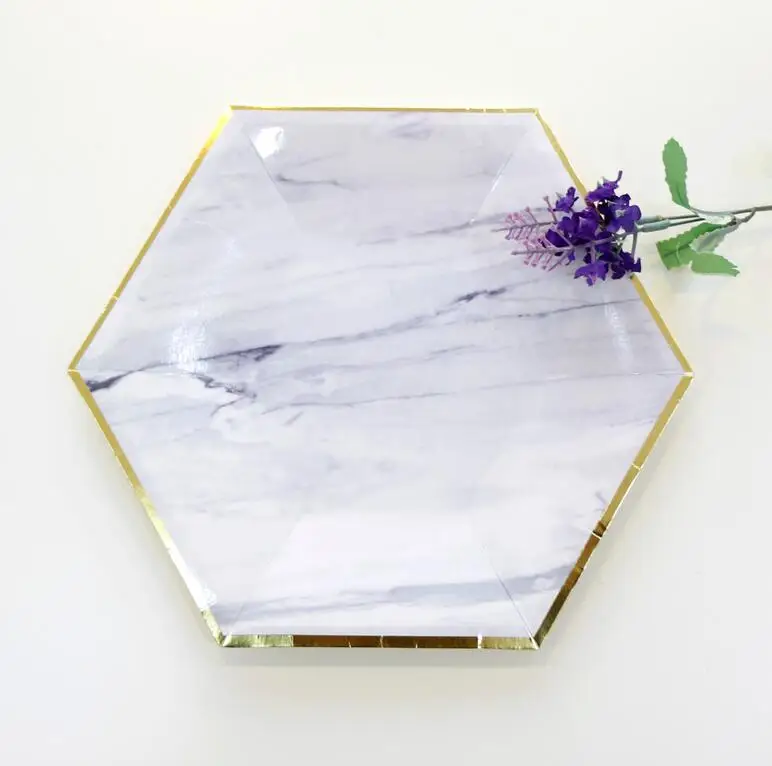 8pcs 9inch gray Черная Серия золотые блокирующие одноразовые столовые приборы бумажные тарелки для вечеринки салфетки чашки соломки для дней рождения вечерние свадебные детские Душ Декор - Цвет: 8pcs 9inch gray