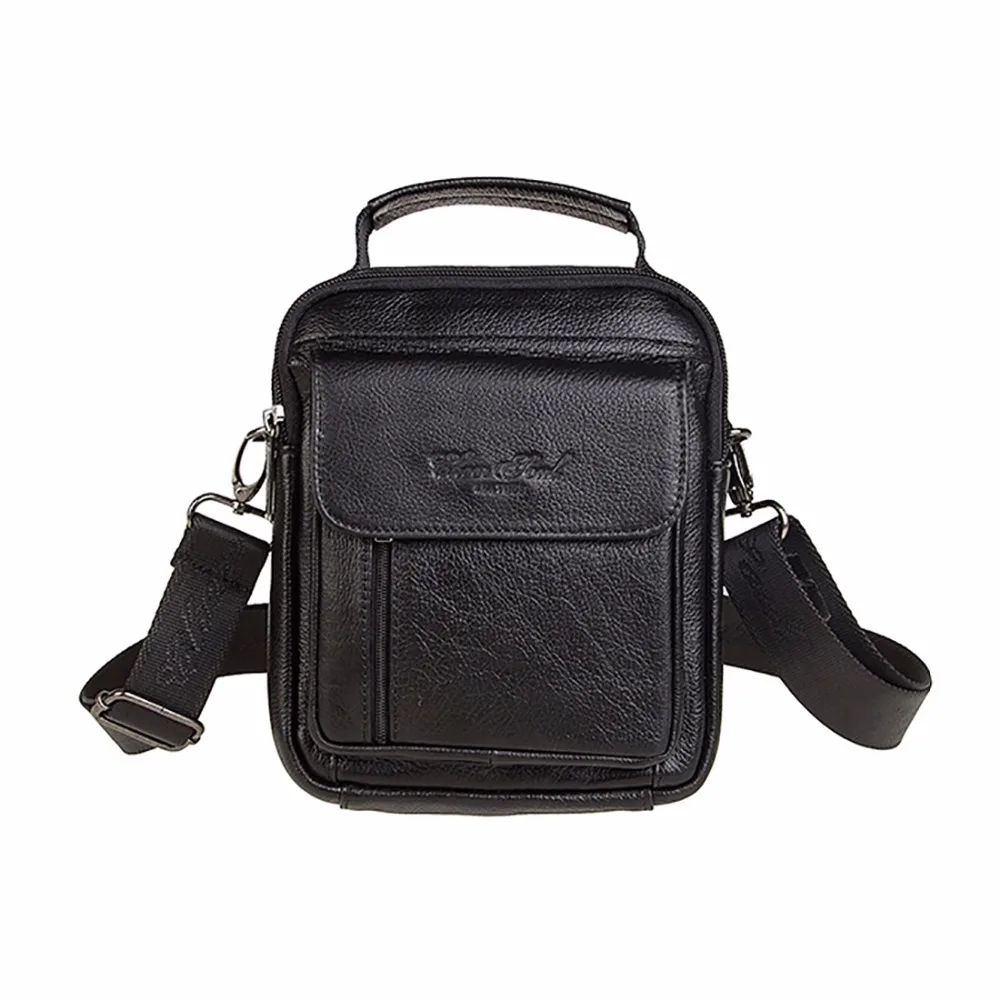Мужская сумка через плечо из натуральной кожи маленькая воловьей мессенджер с