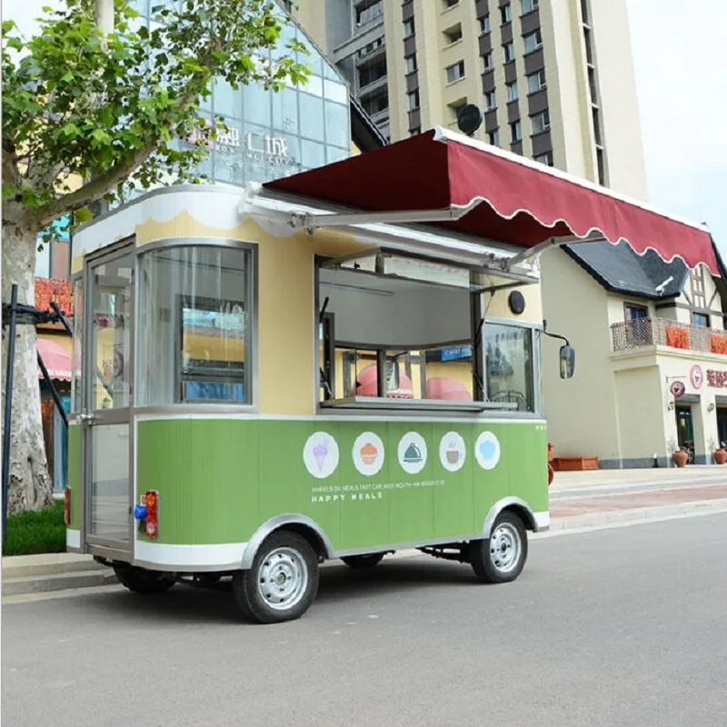 Новая уличная торговая тележка для еды/Электрический Винтажный Грузовик