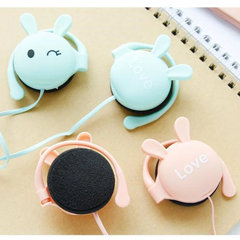 Наушники с микрофоном и изображением кролика 3 5 мм для девочек Xiaomi мобильный