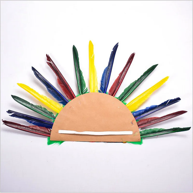 2018 Halloween Carnival Colorful Feather Headband Headwear Cosplay Hat Dance Performance Costume Props | Тематическая одежда и