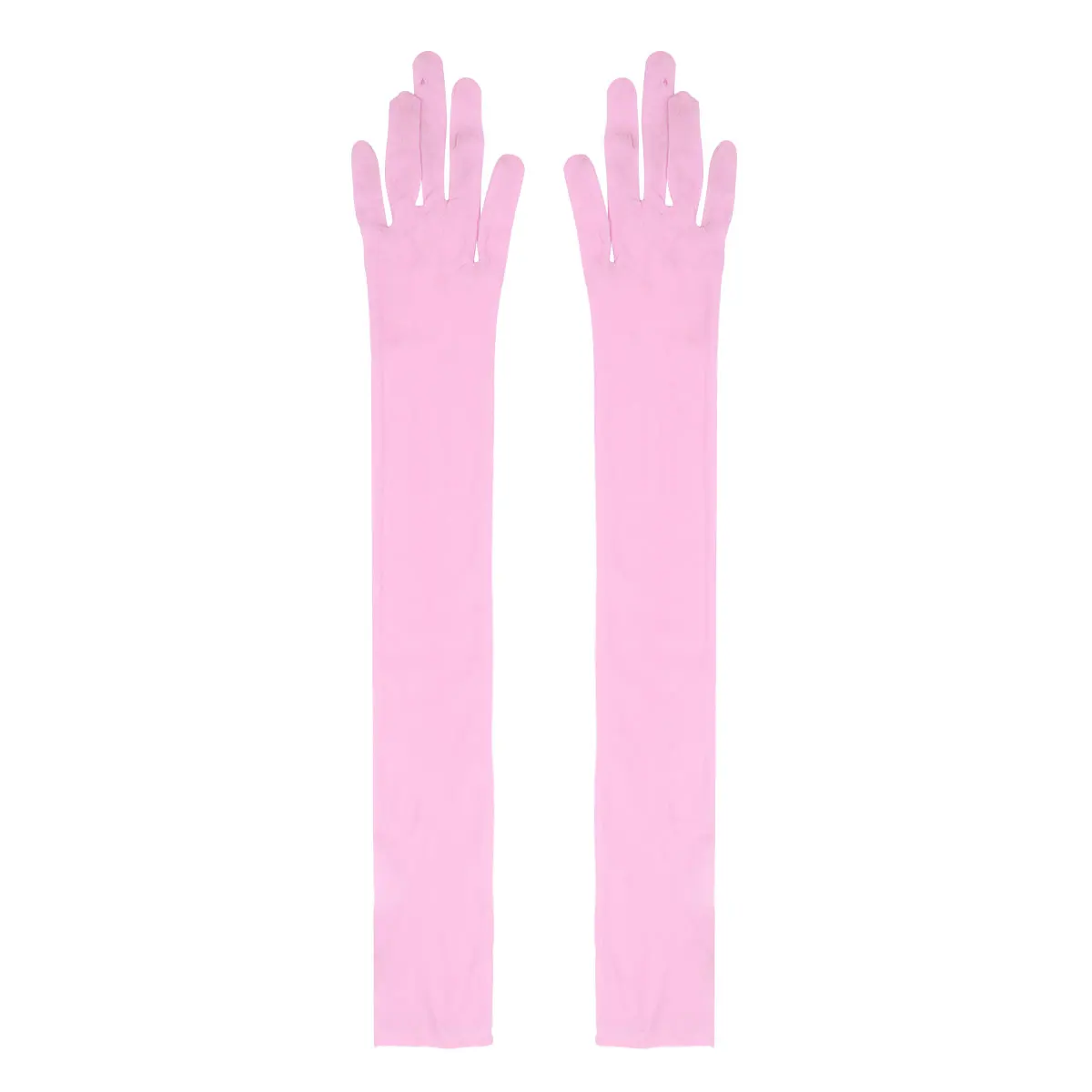 Pink YiZYiF сексуальные женские перчатки, гладкие прозрачные матки, длинные перчатки, варежки для защиты от солнца, перчатки для невесты, Бесшовные прозрачные перчатки - Цвет: Pink