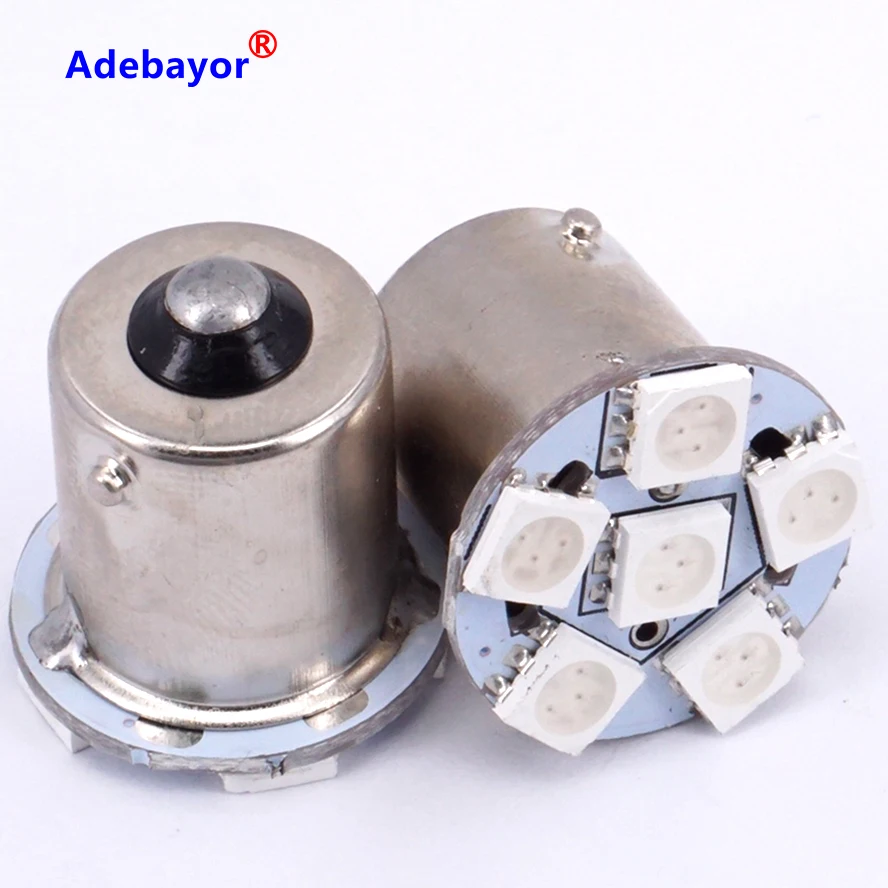 Новый светильник 10X автомобильный 1156 BA15S задний тормоз 6 светодиодный 5050 SMD DC 12v