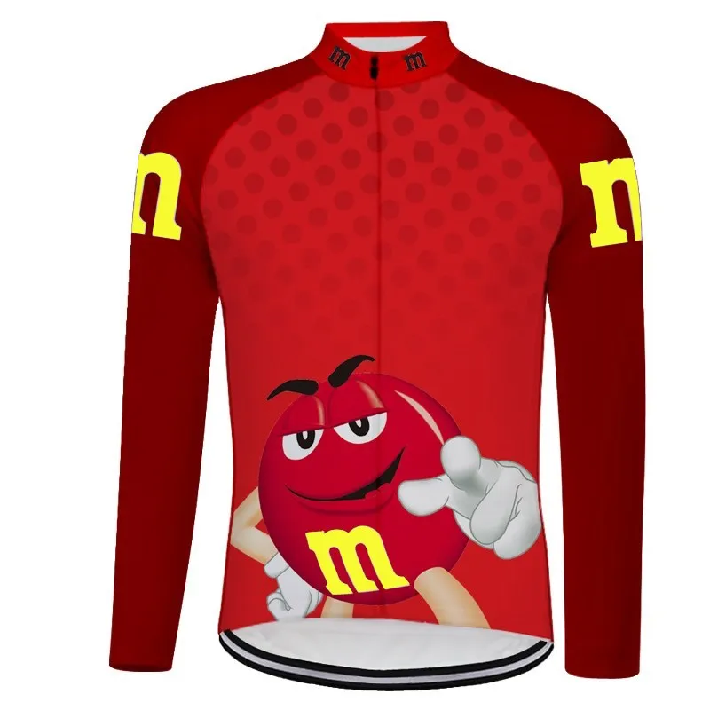 M &amp Ms Джерси для велоспорта 2019 pro team майки мужские трикотажные Осенние Длинные
