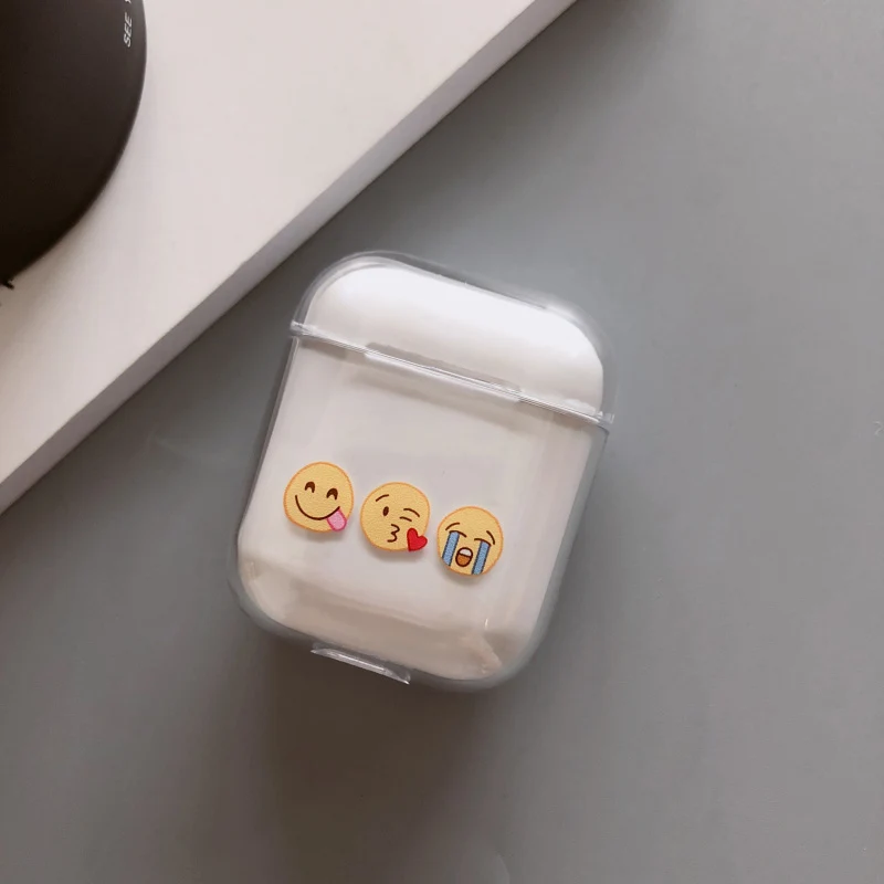 Милые, Мультяшные, Прозрачные Жесткие чехлы для Apple Airpods чехол для наушников Защитный чехол для airpods модная зарядная коробка чехол сумка