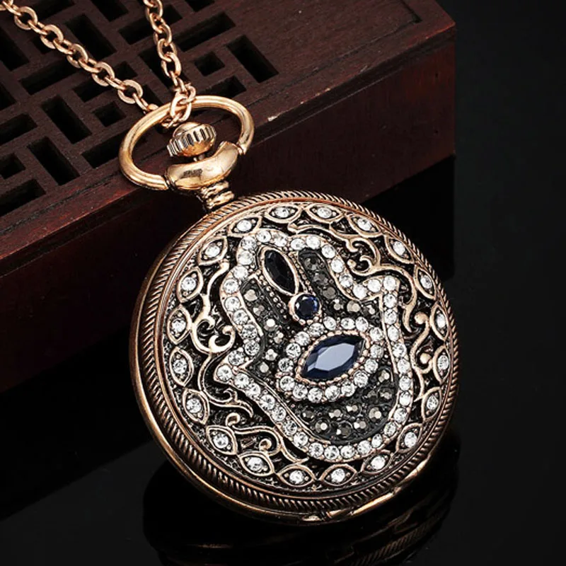 Модные часы с подвеской турецкое ожерелье индейка Стразы ювелирные изделия