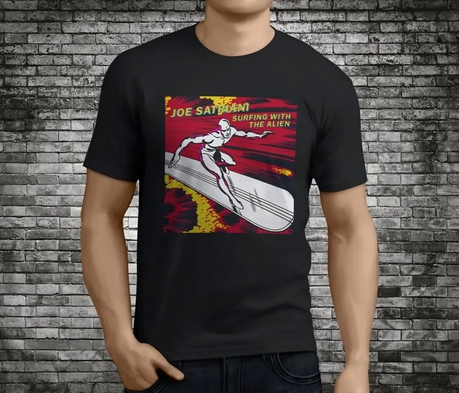 Новая Черная футболка Joe Satriani Surfing with The Alien рок легенда размеры Cheap дешевые