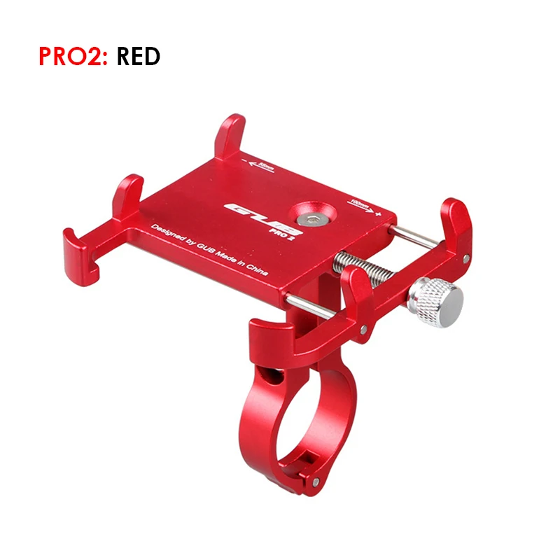 Pro2 Red ARVIN Алюминиевый держатель для телефона для мотоцикла, велосипеда, для iPhone, Регулируемый универсальный держатель для велосипеда, мобильного телефона, gps, крепление на руль, зажим, подставка - Цвет: Pro2 Red