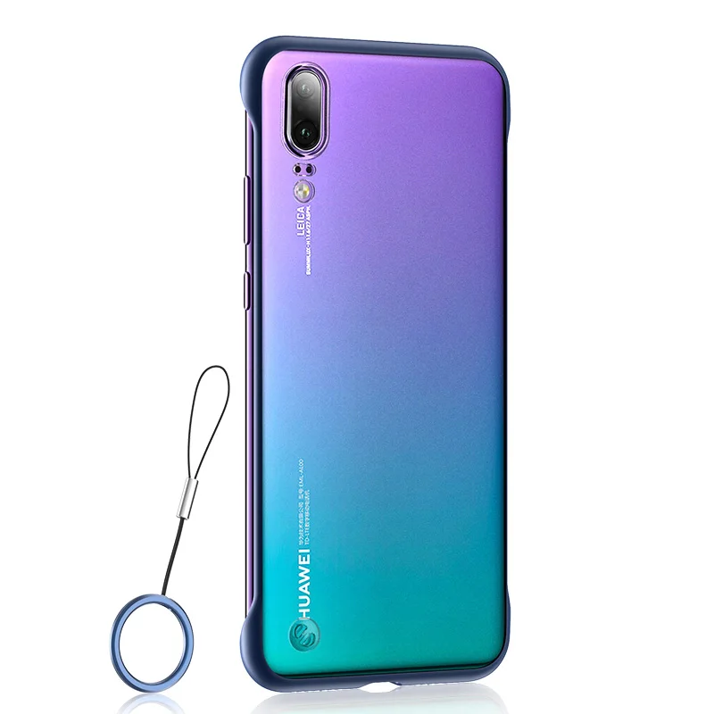 Blue with Ring ZNP роскошный Бескаркасный матовый чехол для телефона huawei P30 P20 Pro полный чехол s для huawei mate 20 Pro P30 Honor 20 Pro Чехол в виде ракушки - Цвет: Blue with Ring