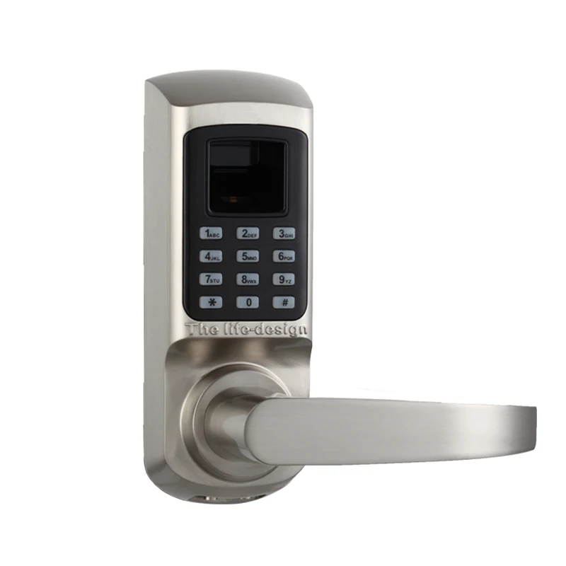 

Биометрический электронный дверной замок со сканером отпечатков пальцев, кодом, механический цифровой замок с одним ключом, замок с паролем lk01BS
