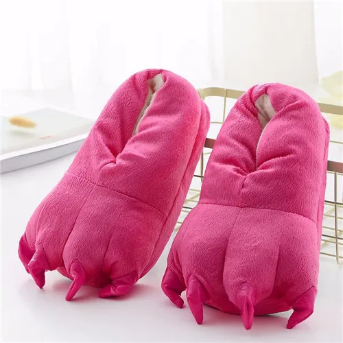 Stitch Pink Тапочки для детей, взрослых, женщин, мужчин, девочек, мальчиков, животных, лап, мультфильм, единорог, динозавр, стежка, зимний комбинезон, пижама, обувь - Цвет: Stitch Pink