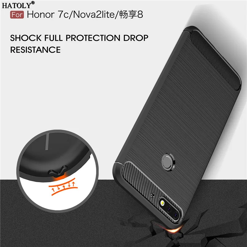 Чехол HATOLY для Huawei Honor 7C мягкий резиновый чехол из ТПУ телефона / Y7 Prime 2018 Pro Enjoy 8