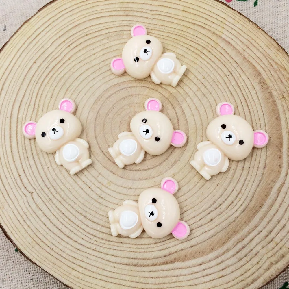 10 шт. мультяшный медведь плоская задняя часть кабошон Kawaii сделай сам украшение из