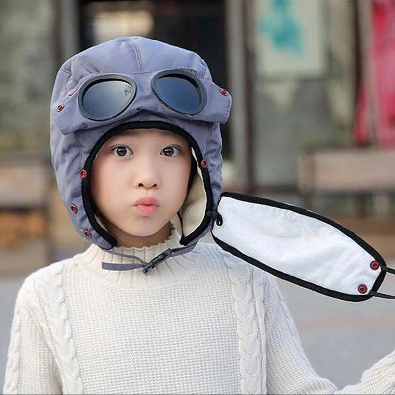 2018 горячая распродажа высокое качество дети мода очки Лэй Фэн крышка ушанке