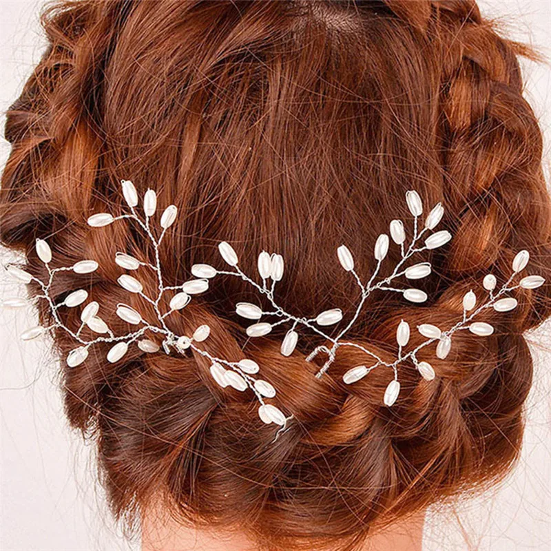 2 шт./лот новый элегантный гребень для волос ручной работы с бусинами простой