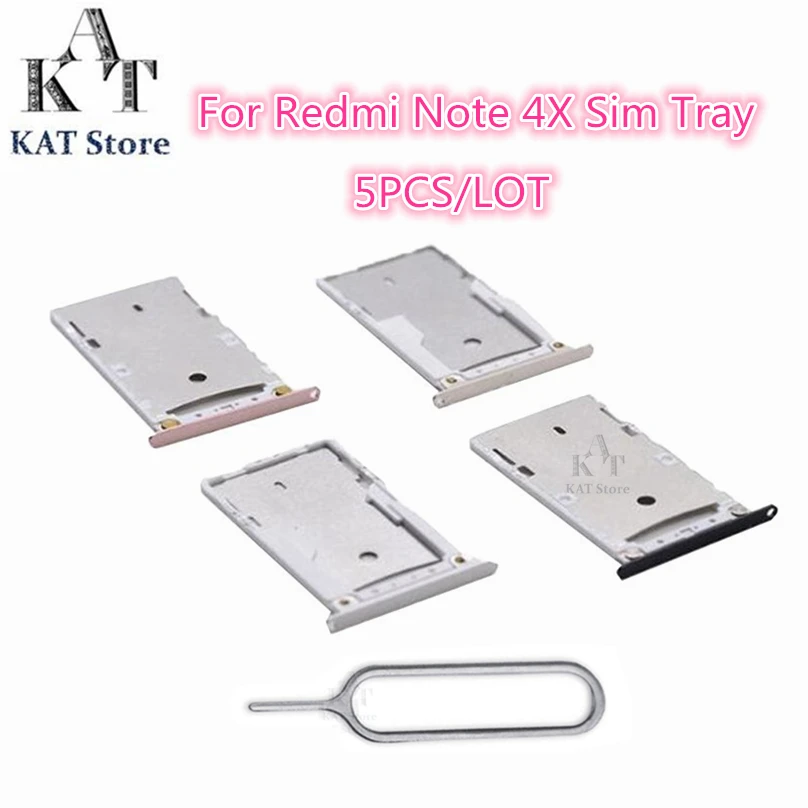 

Лоток для Sim-карты для Redmi Note 4X, 5 шт.