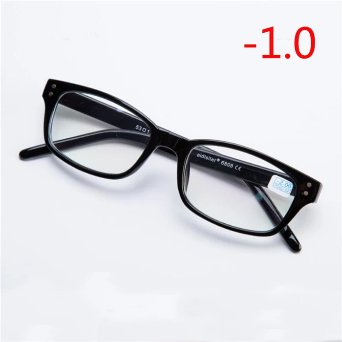 Myopia 100 Квадратные хольнитены оправа законченная близорукость очки для женщин и мужчин Оправы из поликарбоната очки для глаз-1,0-1,5-2,0-2,5-3,0-3,5-4,0 - Цвет оправы: Myopia 100