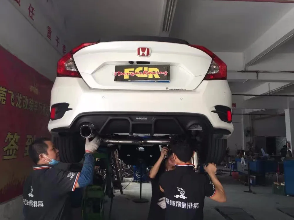 Реальные углеродного волокна задний диффузор Для Губ крыло для Honda Civic 10