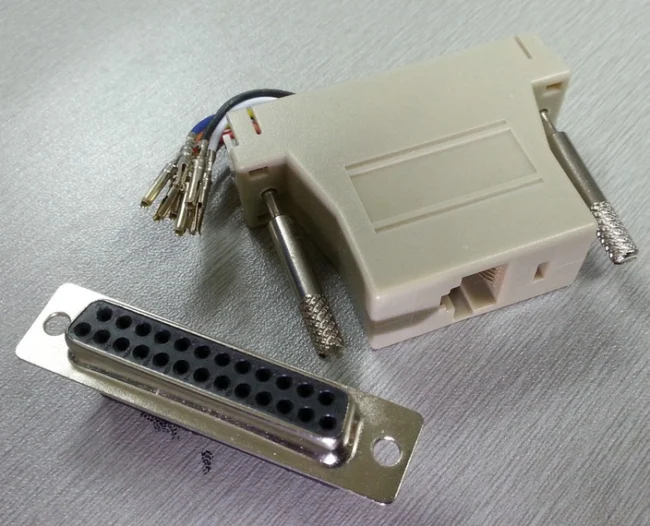 100 шт./лот DHL Бесплатная доставка DB25 Женский к RJ45 Модульный адаптер | Компьютеры и