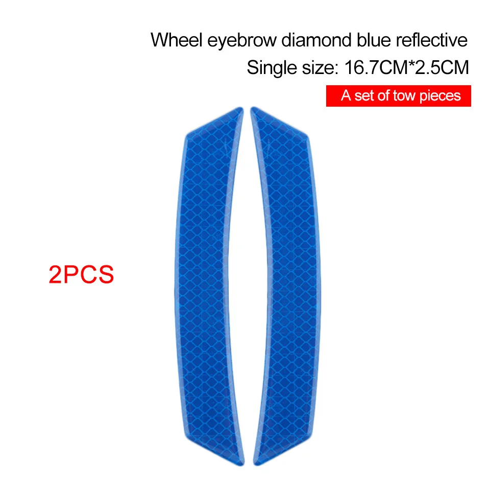 Blue wheel trims Предупреждение ющий стикер для безопасности автомобиля, знак для велосипедного шлема, автомобильная Светоотражающая дверная лента с наклейками, светоотражающие полоски, аксессуары для автомобиля - Название цвета: Blue wheel trims