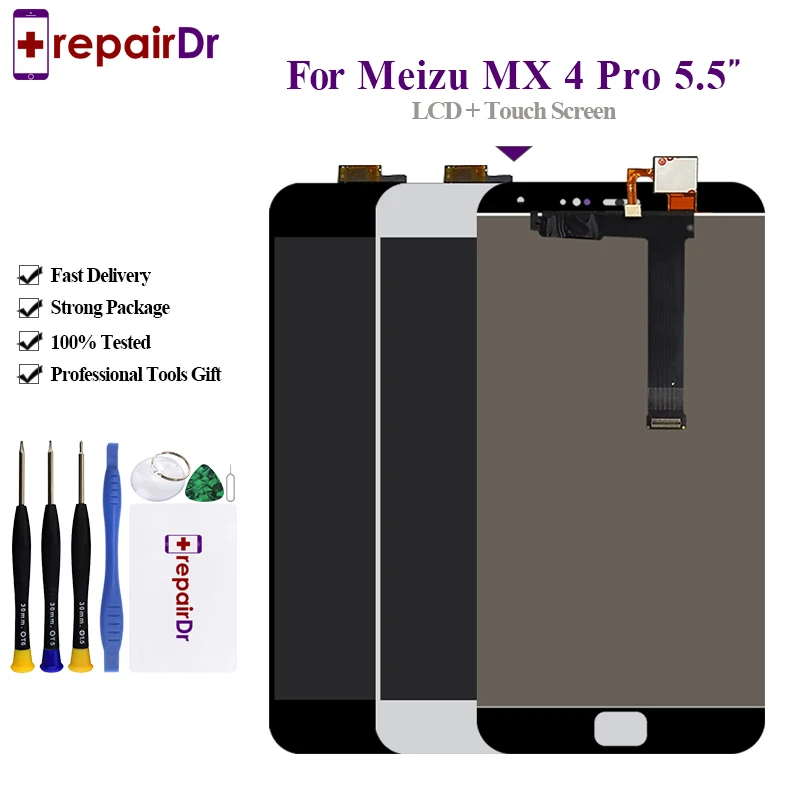 100% протестированный для MEIZU MX4 Pro ЖК экран OEM Lcd дисплей сенсорный Запасные
