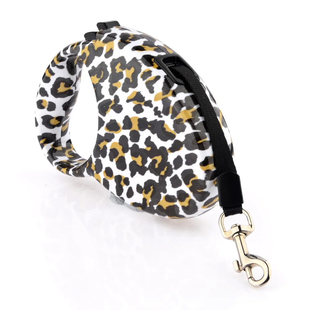Выдвижной Поводок для собак с леопардовым принтом до 3 метров | Дом и сад