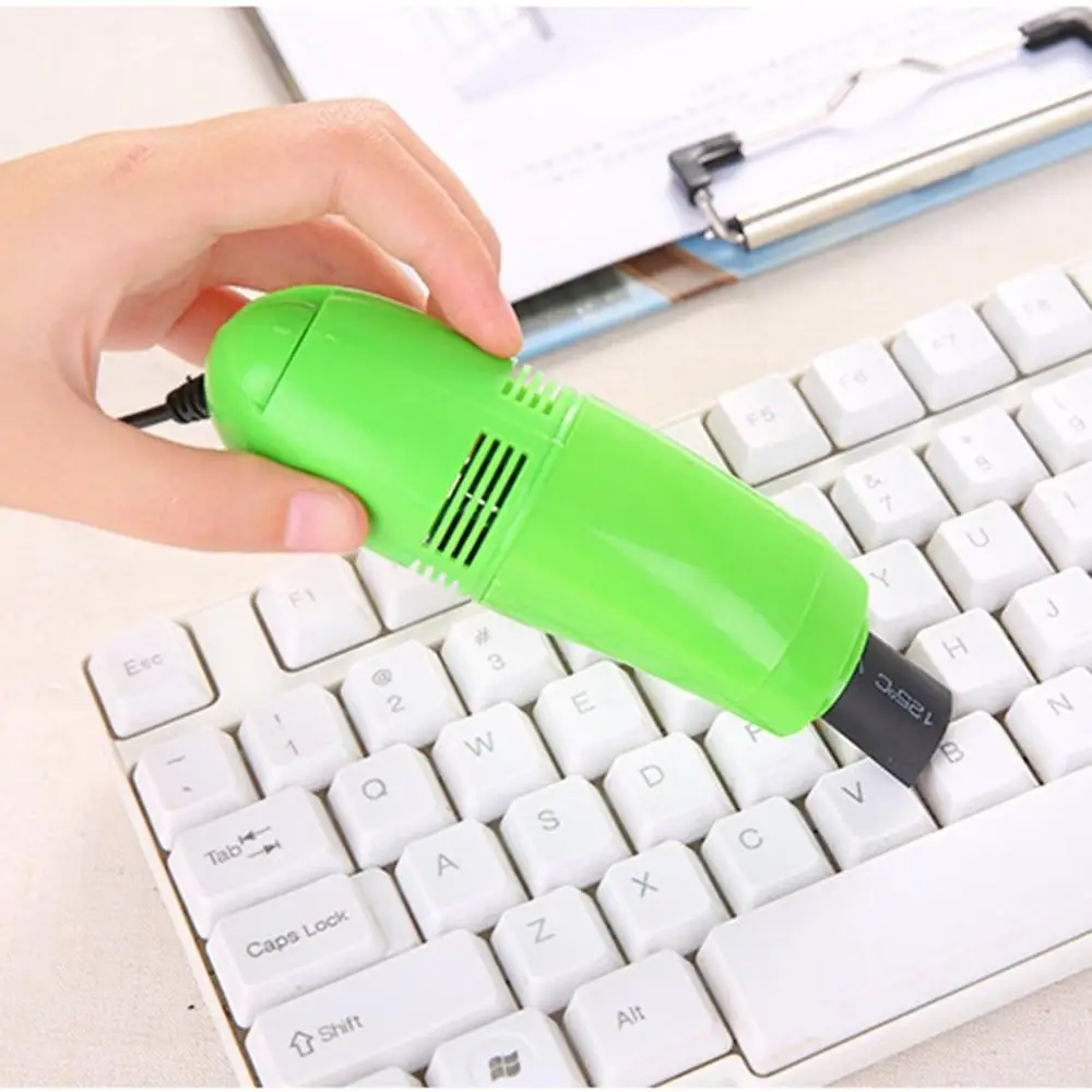 Green Мини-компьютер пылесос USB клавиатура очиститель ПК ЩЕТКА для ноутбука пылеочиститель комплект Вакуумный Очиститель компьютера чистящие инструменты - Цвет: Green