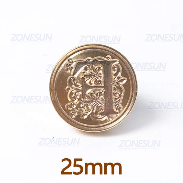 F with handle ZONESUN Письмо Конверт уплотнение воск медь печать штамп искусство декоративное уплотнение воск печать штамп деревянная ручка свадебный пост подарки - Цвет: F with handle