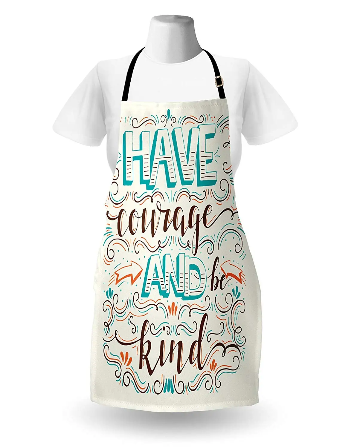 Be Kind Brave фартук с орнаментом имеет смелость и добросердечное сообщение со