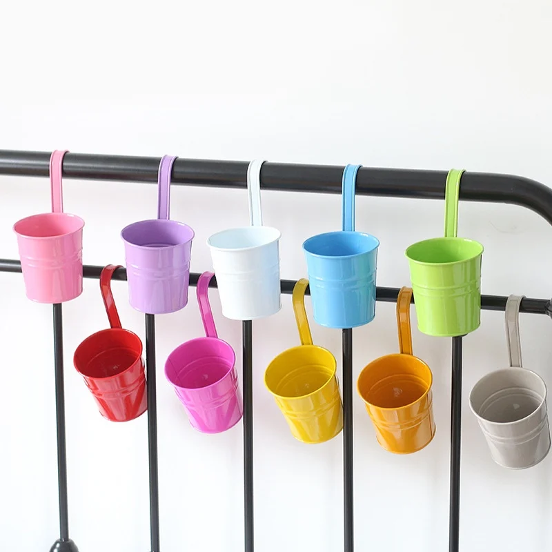 Металлические ведра для крючков в виде цветов 1 шт. балконные горшки садовый ящик