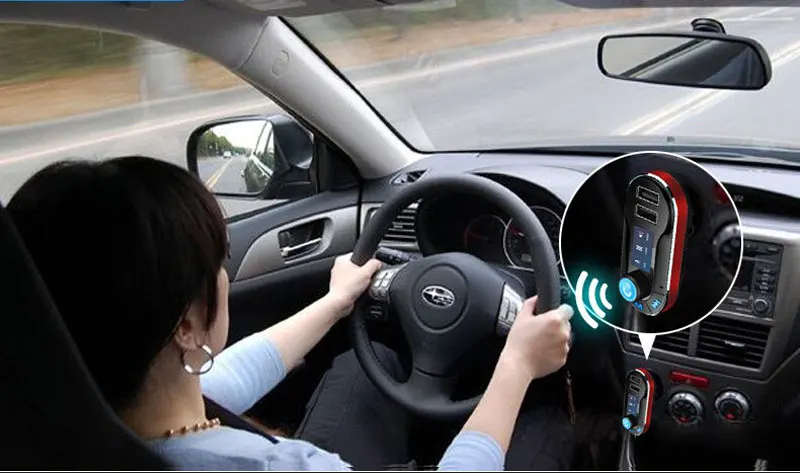 Горячие VOITURE fm-передатчик Беспроводной bluetooth музыку громкой связи Беспроводной MP3-плеер Car Kit USB Зарядное устройство SD ЖК-дисплей 3 цвета