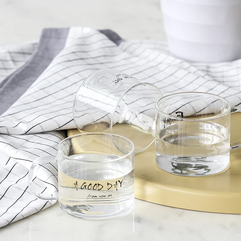 Шикарная прозрачная стеклянная кружка для молока сока воды кофе круглая чашка