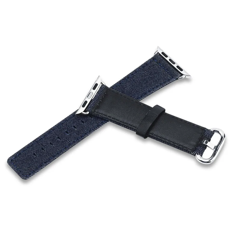 Хохлатый кожаный ремешок для Apple Watch band 4 42 мм 38 мм 3 iwatch band 44 мм/40 мм pulseira correa canvas браслет аксессуары для часов