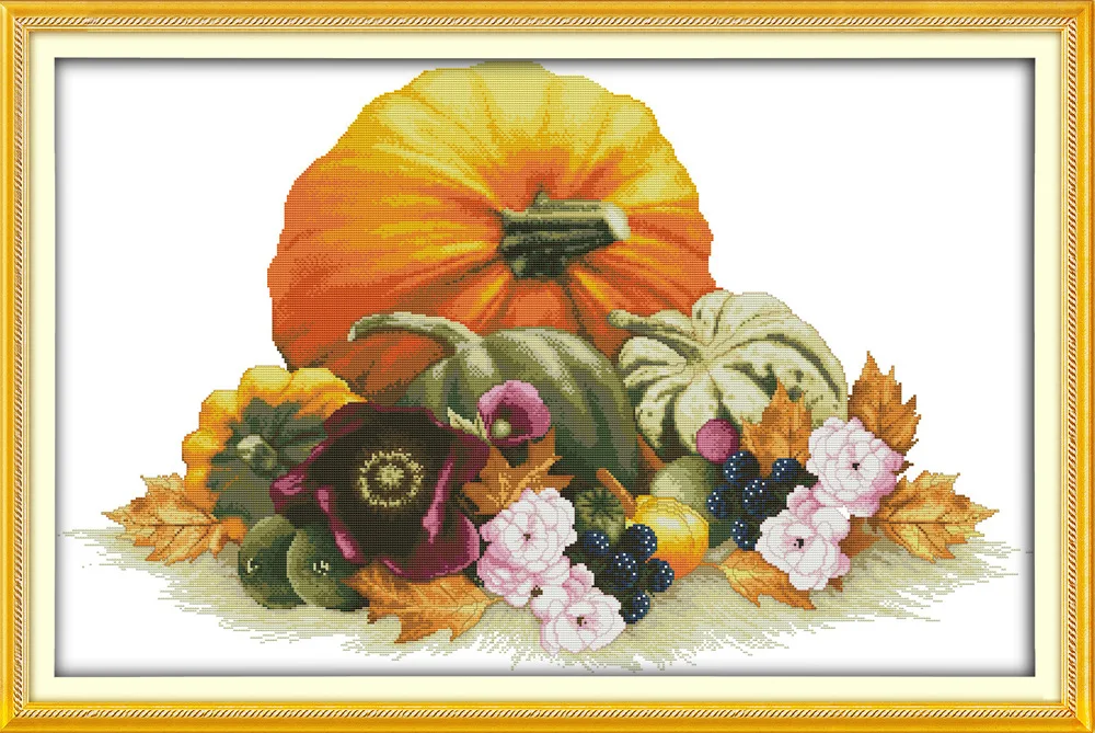 Набор для вышивки крестиком Joy Sunday Pumpkin DMC напечатанный Китайский