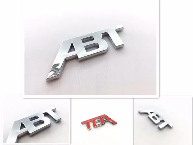 1 шт. ABT пластик ABS покрытие хромированная черная наклейка эмблема значок наклейки для VW S6 S8 A6 A8 Авто кузов сторона Задняя Крышка багажника