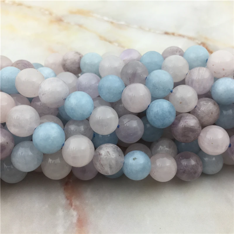 15 5 &quotподлинные Круглые Гладкие бусины из морганита натуральные розовые