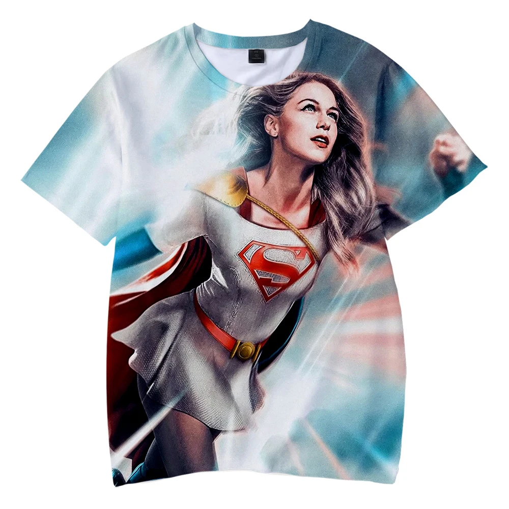 Детская футболка в стиле хип хоп с объемным рисунком Корейском Kara Danvers для