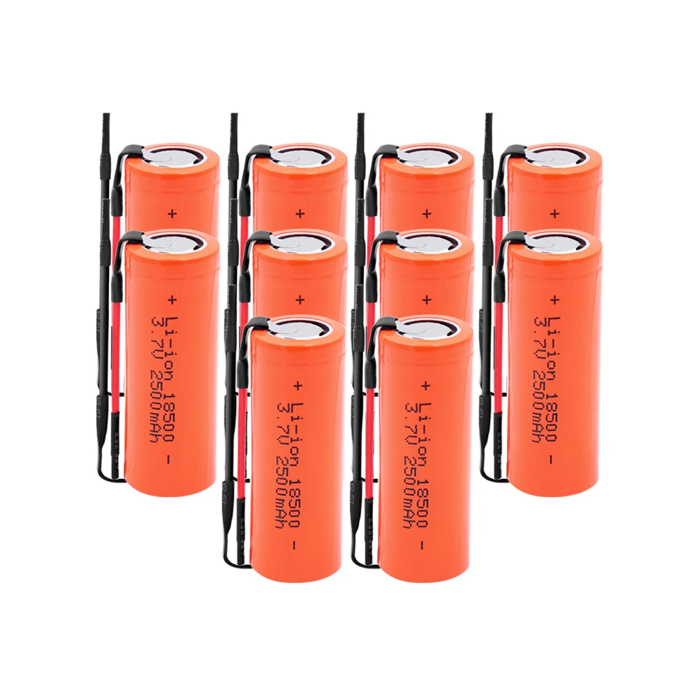 Перезаряжаемая 18500 литиевая батарея 3,7 V 2500mAh батареи электронная сигарета аккумуляторная батарея высокого разряда+ DIY Linie