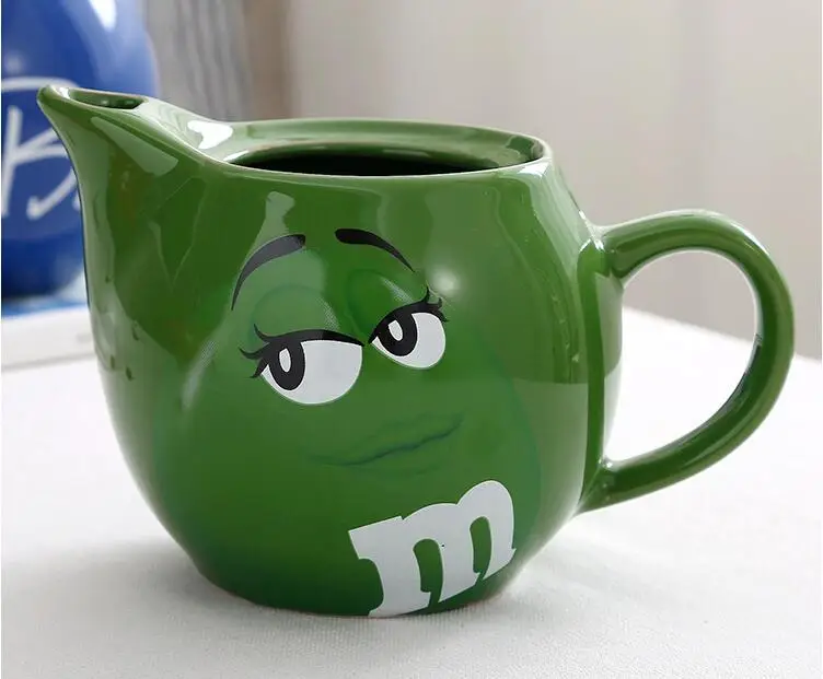 M& M кофе чай горшок мультфильм чайник с металлическим фильтром милый выразительный чайник большой емкости творческий посуда для напитков