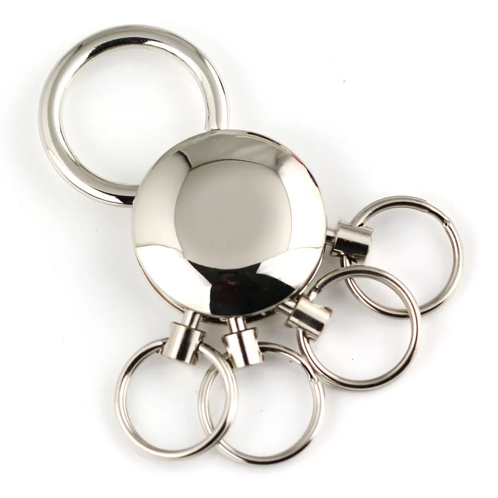 Высокого Качества Вертикально открывающийся чехол брелок 4 кольца для ключей